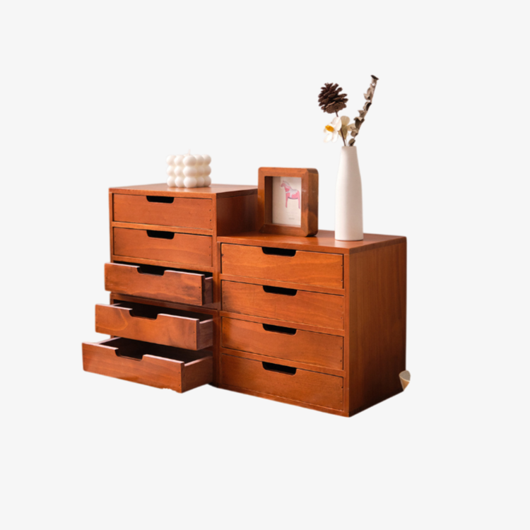 탁상 사물함 다단 수납 서랍형 사물함 잡동사니 수납장 우드 화장품 사물함 사물함 다용도 스몰 키높이 선반