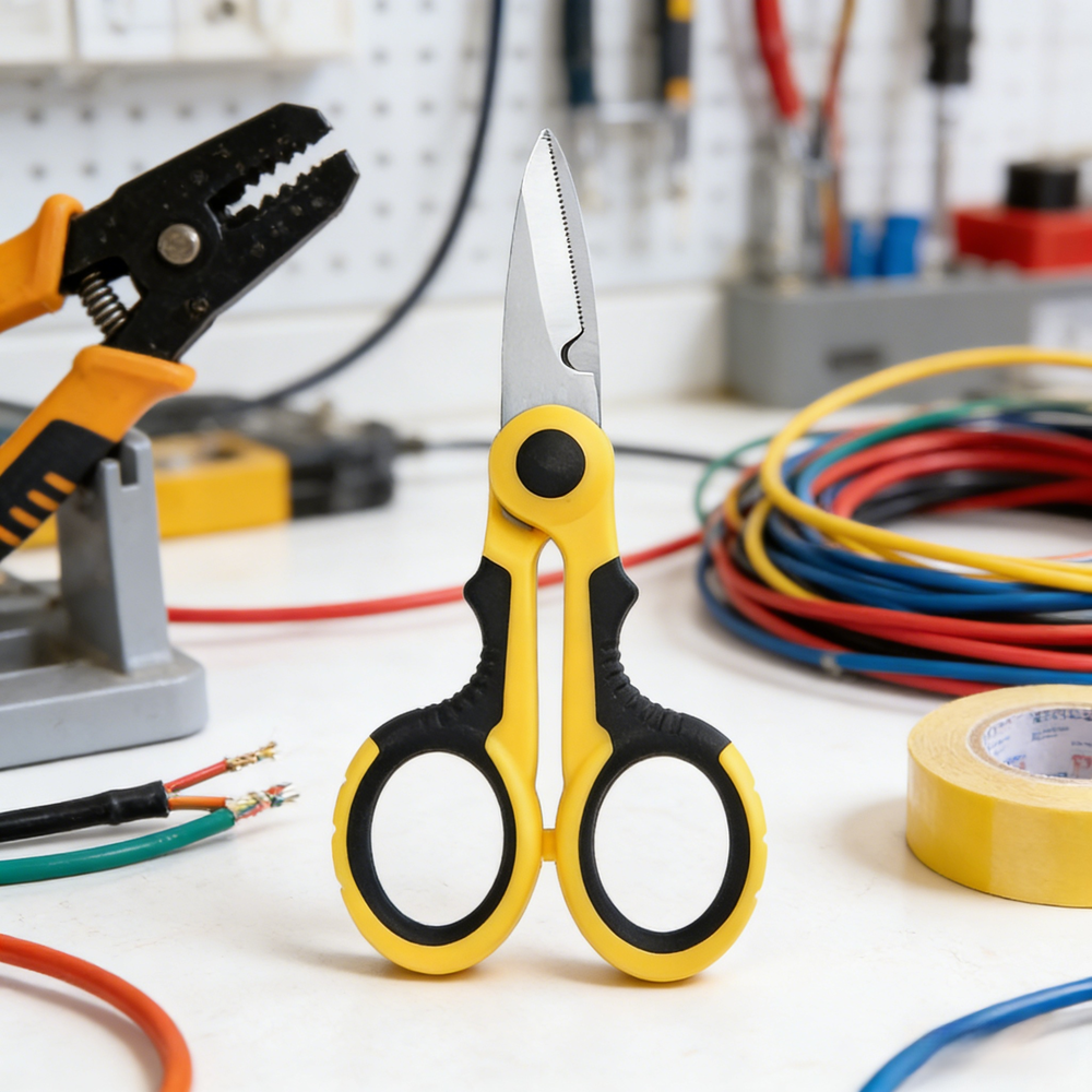 多機能電工用絶縁溝カットハサミ