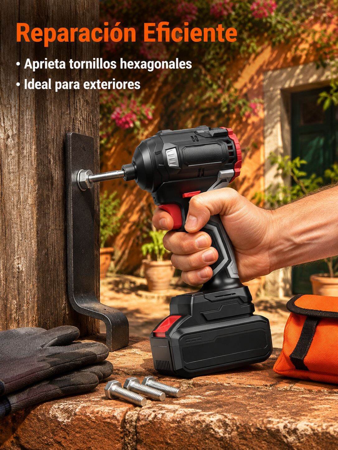 Taladro Percutor Inalámbrico Portátil 21V Kit de Herramientas Eléctricas