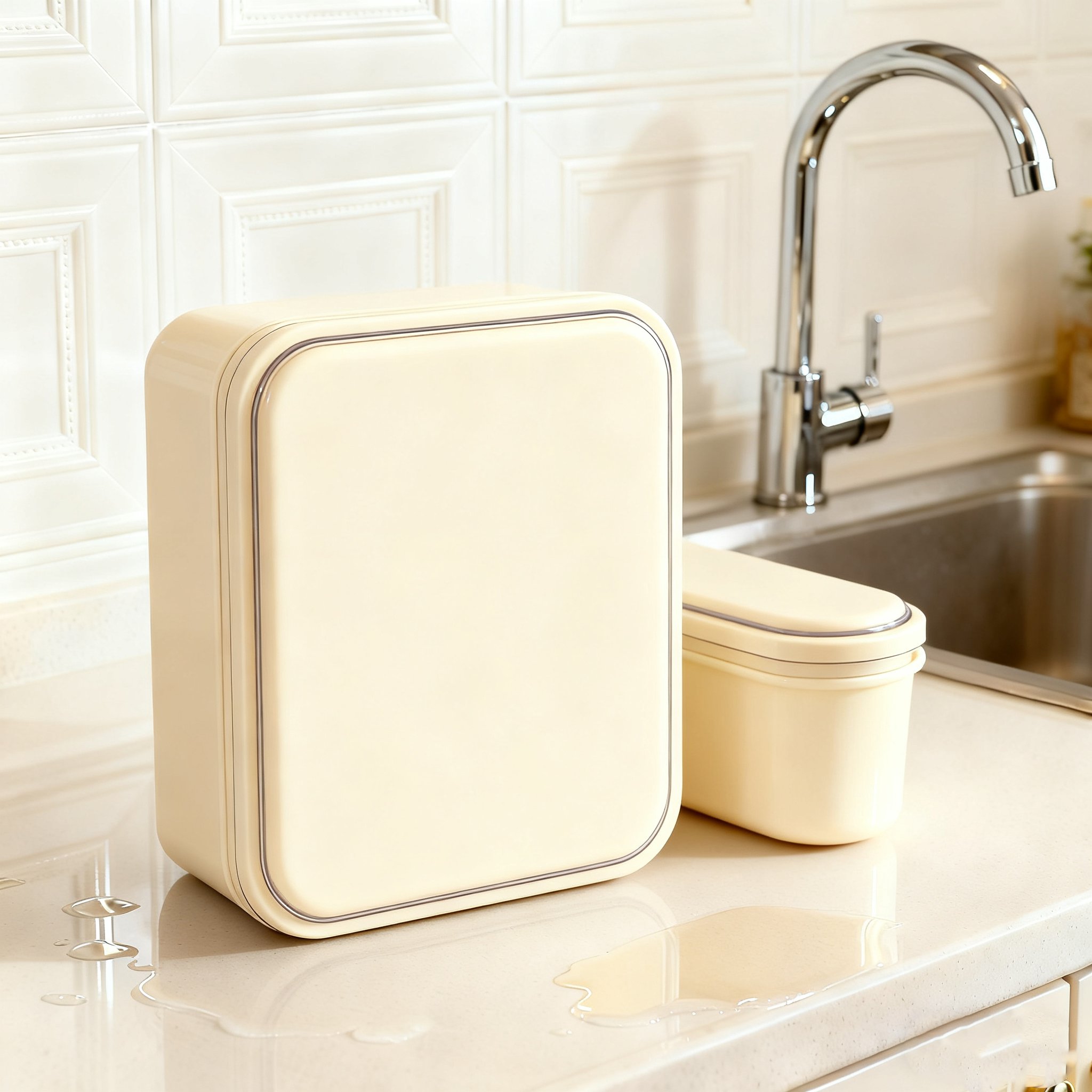 식재료를 담은 주방 보관함 사용 예시