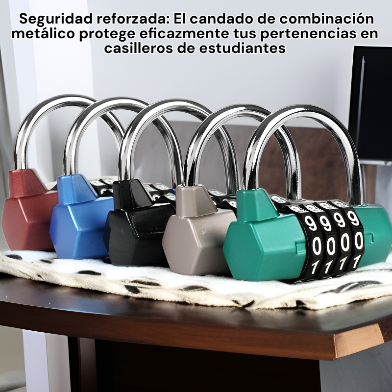 Candado de combinación metálico para casillero de estudiantes en dormitorio y gimnasio