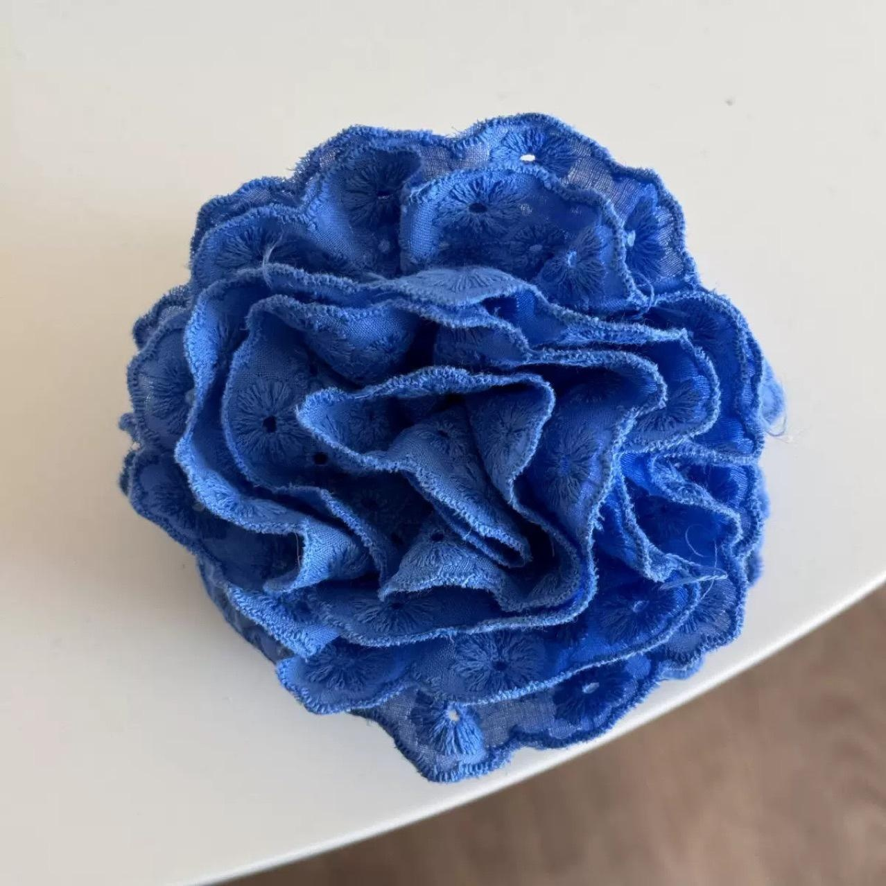 甜美蕾絲花邊花朵盤髮抓夾