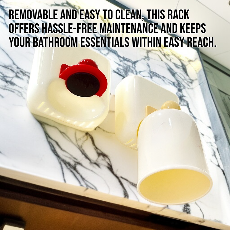 Inverted drain design toothbrush holder keeps cups dry