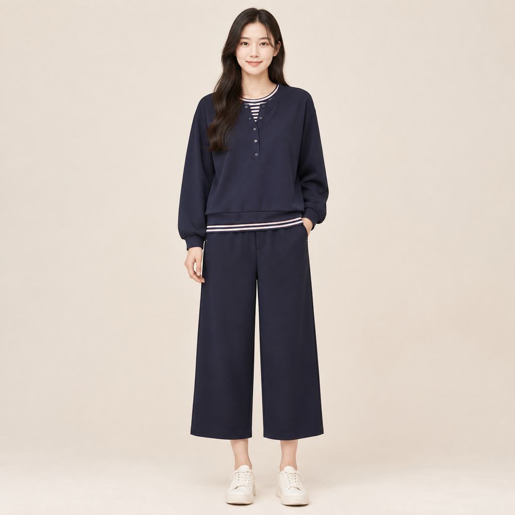 Conjunto nuevo de primavera y otoño con sudadera ajustable y pantalones tobilleros