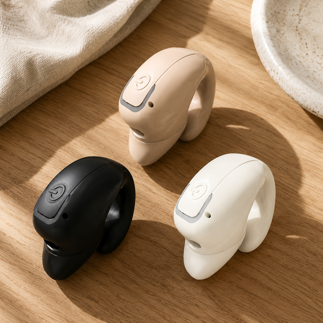 Bluetooth-Ohrhörer, nicht im Ohr, Clip-On, einseitig, extra lange Akkulaufzeit