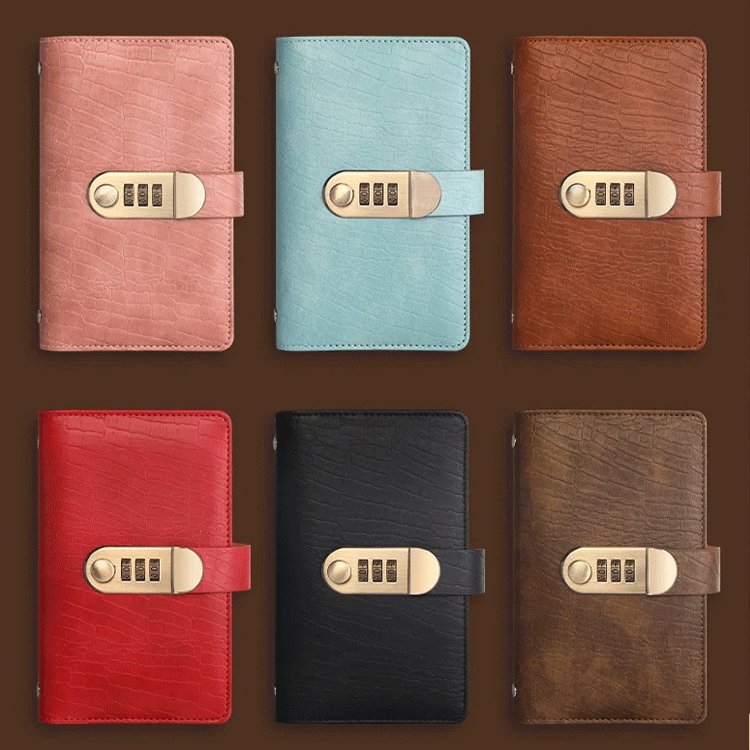 ワニ革風合いの紙幣収納ブック