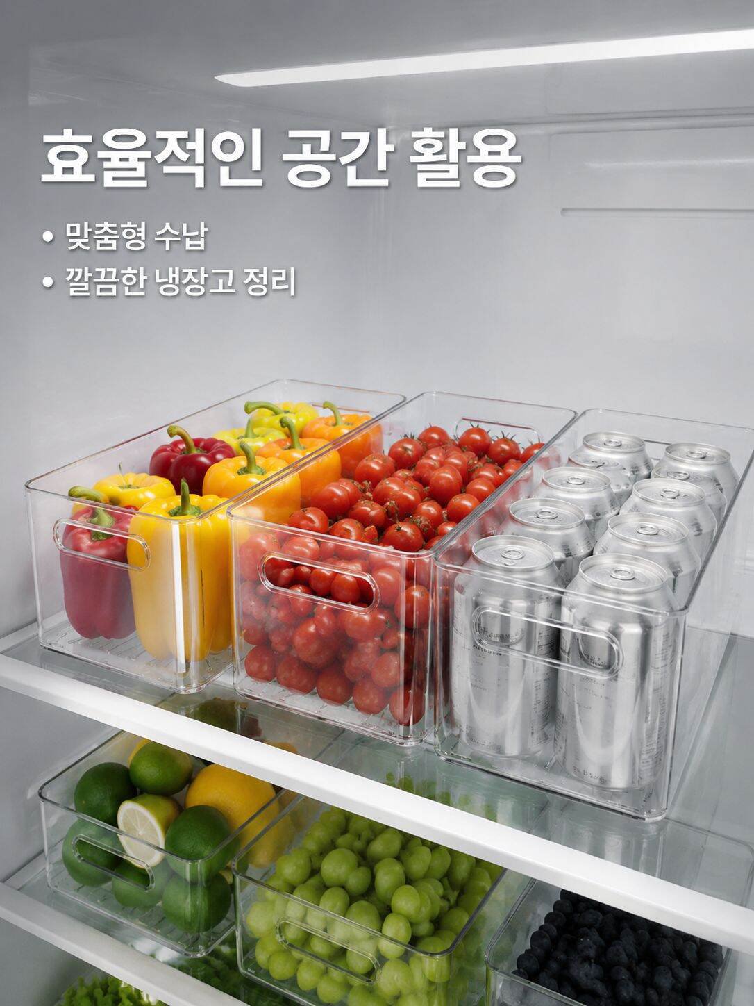 냉장고 정리함 수납함 계란 지단 보관함 냉동 전용 주방 과일 채소 소포장 바구니 보관 도구