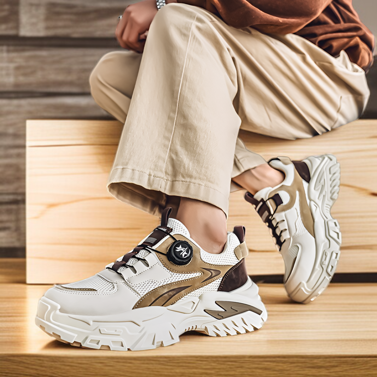 舒適厚底旅遊鞋穿搭示範