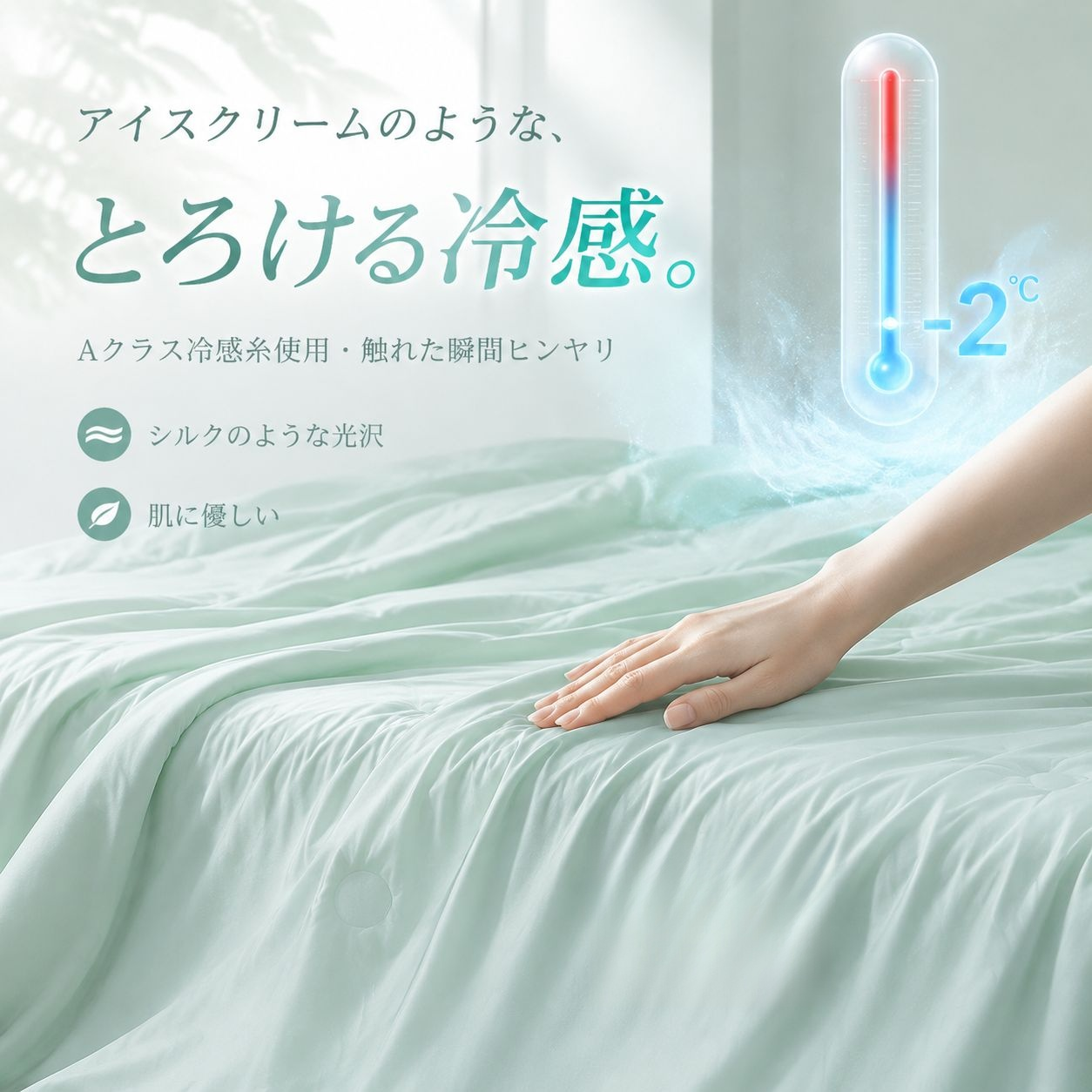 肌に優しい通気性夏用アイスケット シングル/ダブル選択可能 エアコン専用サマーケット