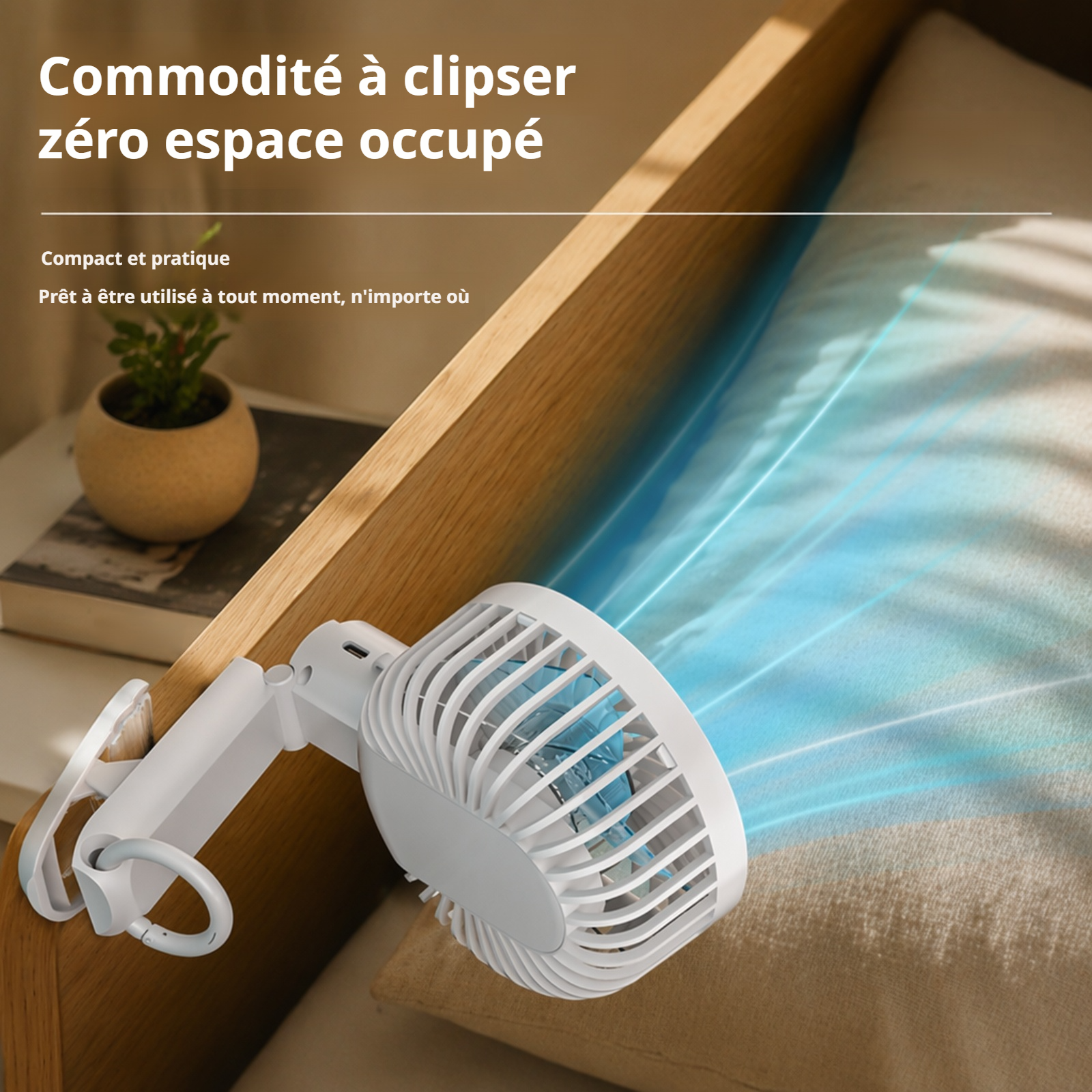 Mini ventilateur portable à main et à porter autour du cou