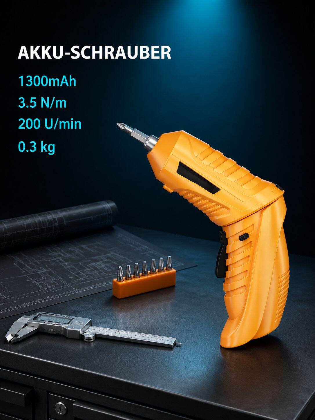 Yellow folding lithium electric screwdriver USB data cable charging mini screwdriver electric screwd