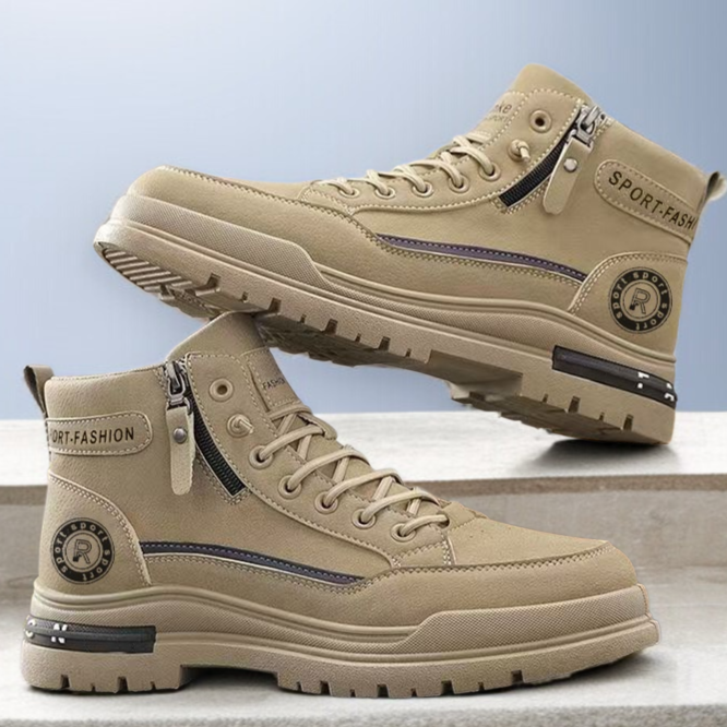 남성 워커 미들 카고 내마모성 미끄럼 방지 면화 겨울 기모 남성화