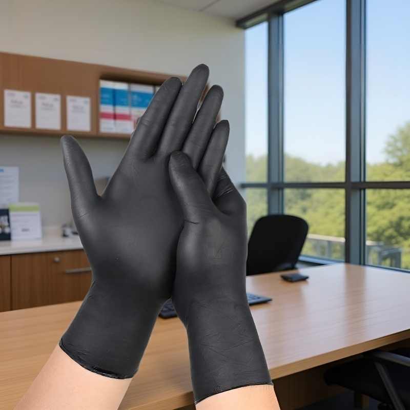 주방용 일회용 검정색 니트릴 장갑