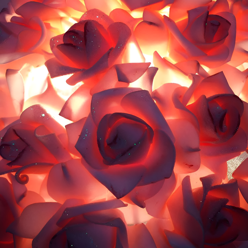 โคมไฟกลางคืนรูปดอกกุหลาบสุดโรแมนติก