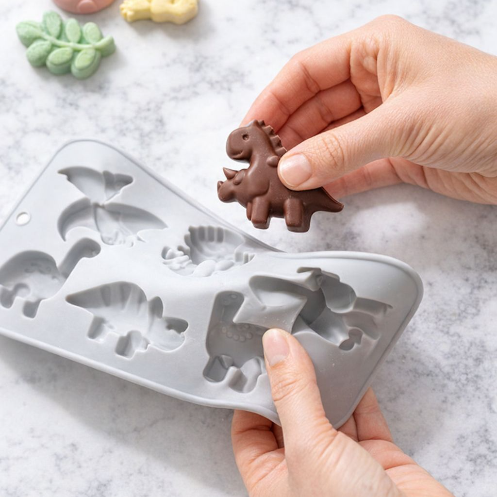 Leaf shaped silicone mold for baking and candy making