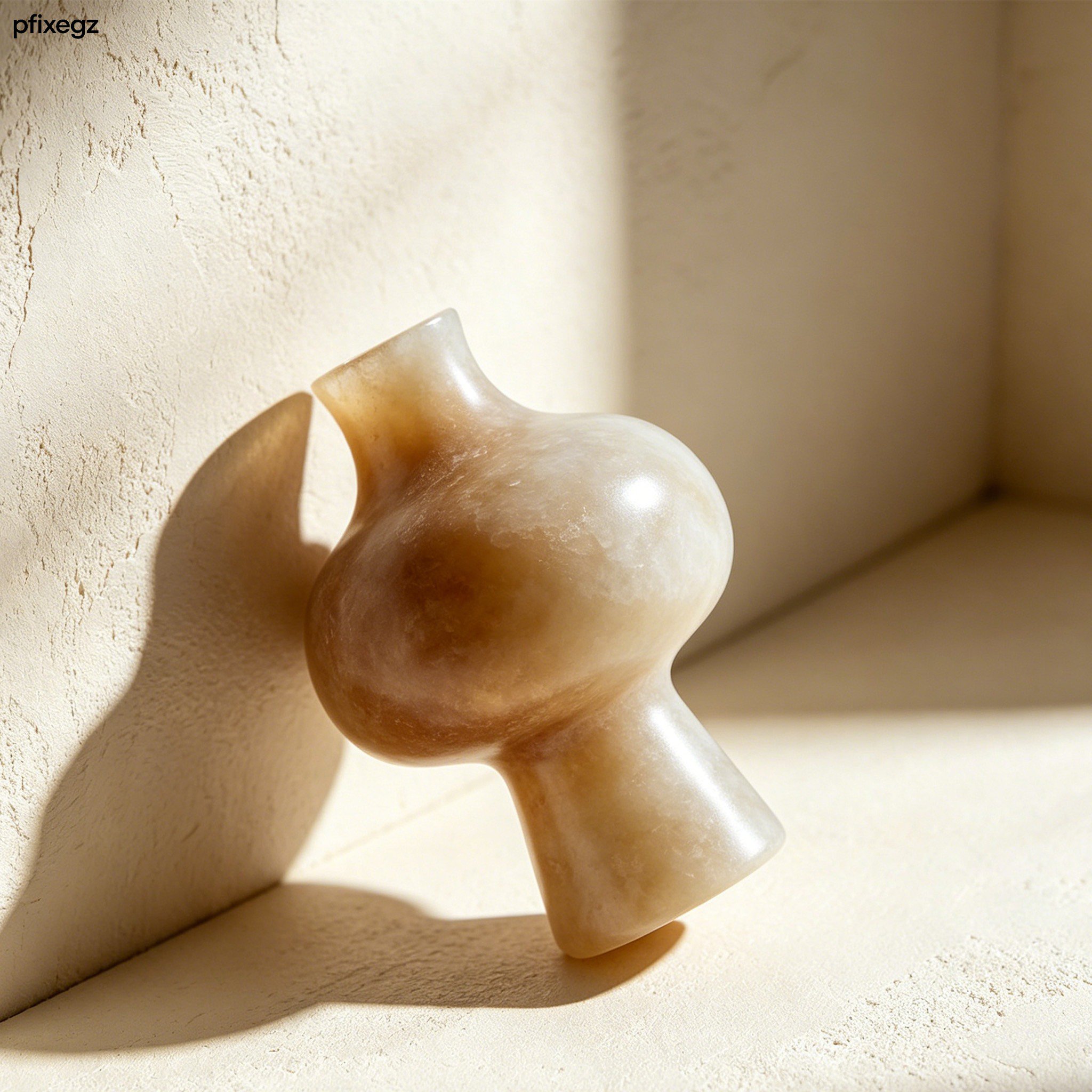 圓潤造型石質花瓶（2個）