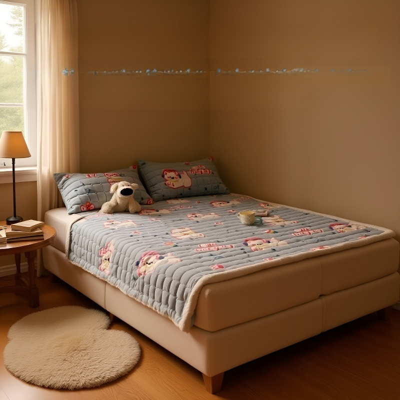 정전기 방지 두꺼운 우유 벨벳 매트리스