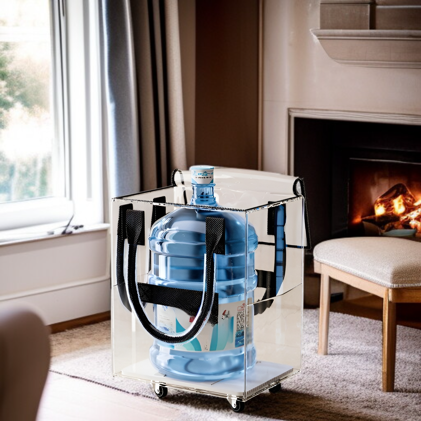 รถเข็นช้อปปิ้งพับได้แบบหนาพิเศษ พร้อมหูหิ้วสำหรับกระเป๋าเดินทาง