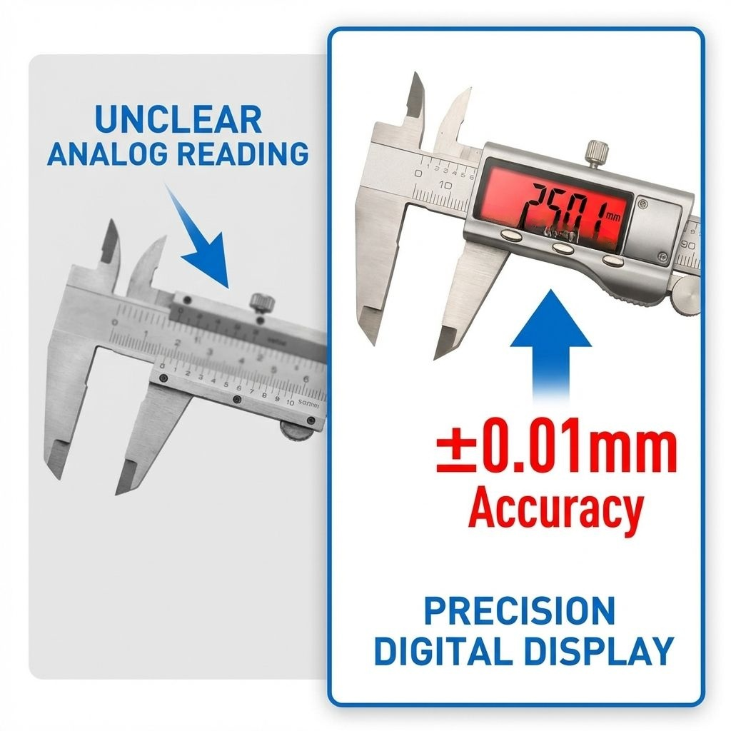 High-precision digital calipers made of stainless steel
