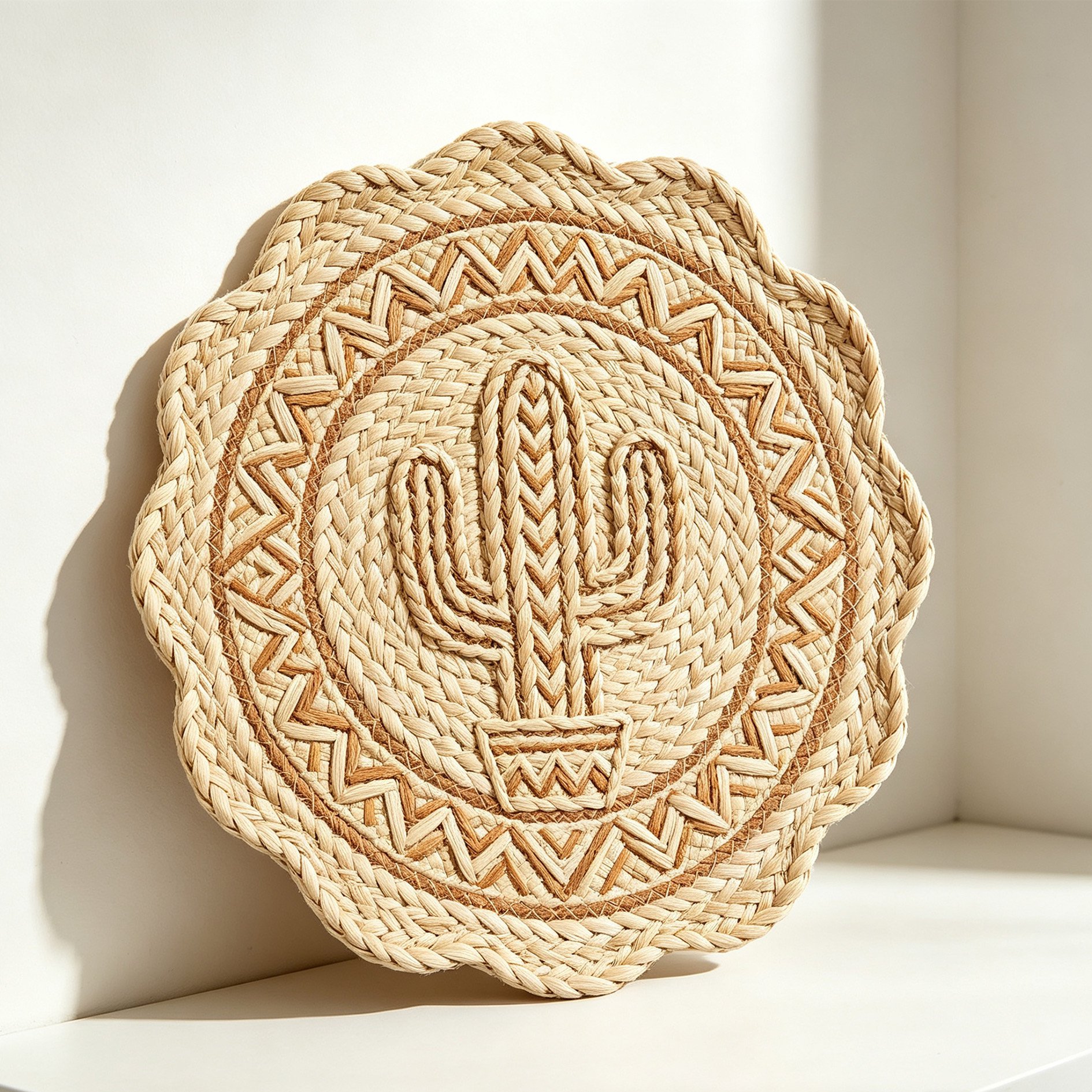 cactus grass woven heat-insulating placemat