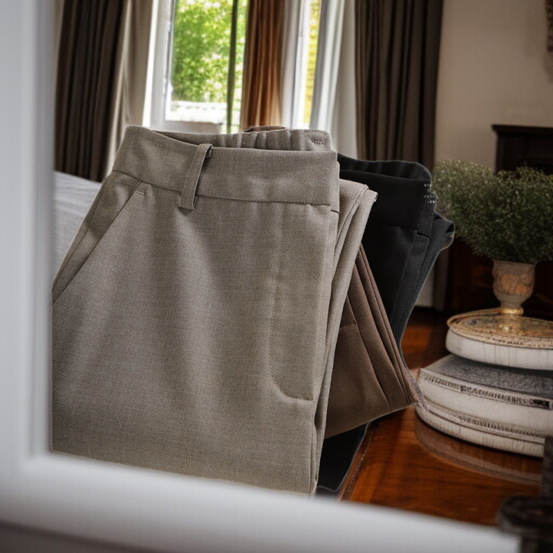 カレー パンツ スリム カジュアル ウィメンズ パンツ レディース スーツ パンツ ストレート シガレットパンツ