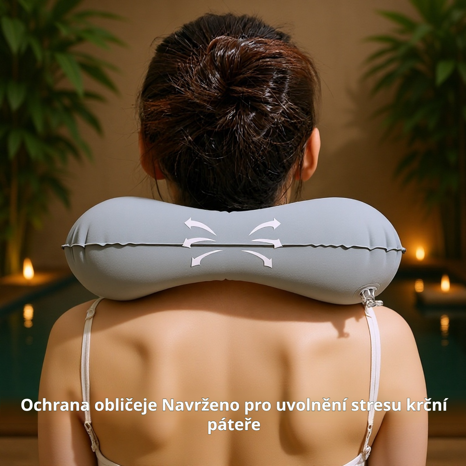 Ultra-lehký přenosný U-polštář na krk, cestovní nafukovací polštář na krk