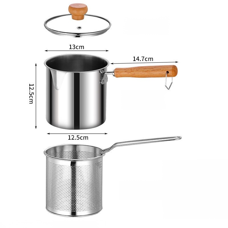 Stainless steel deep fryer with filter