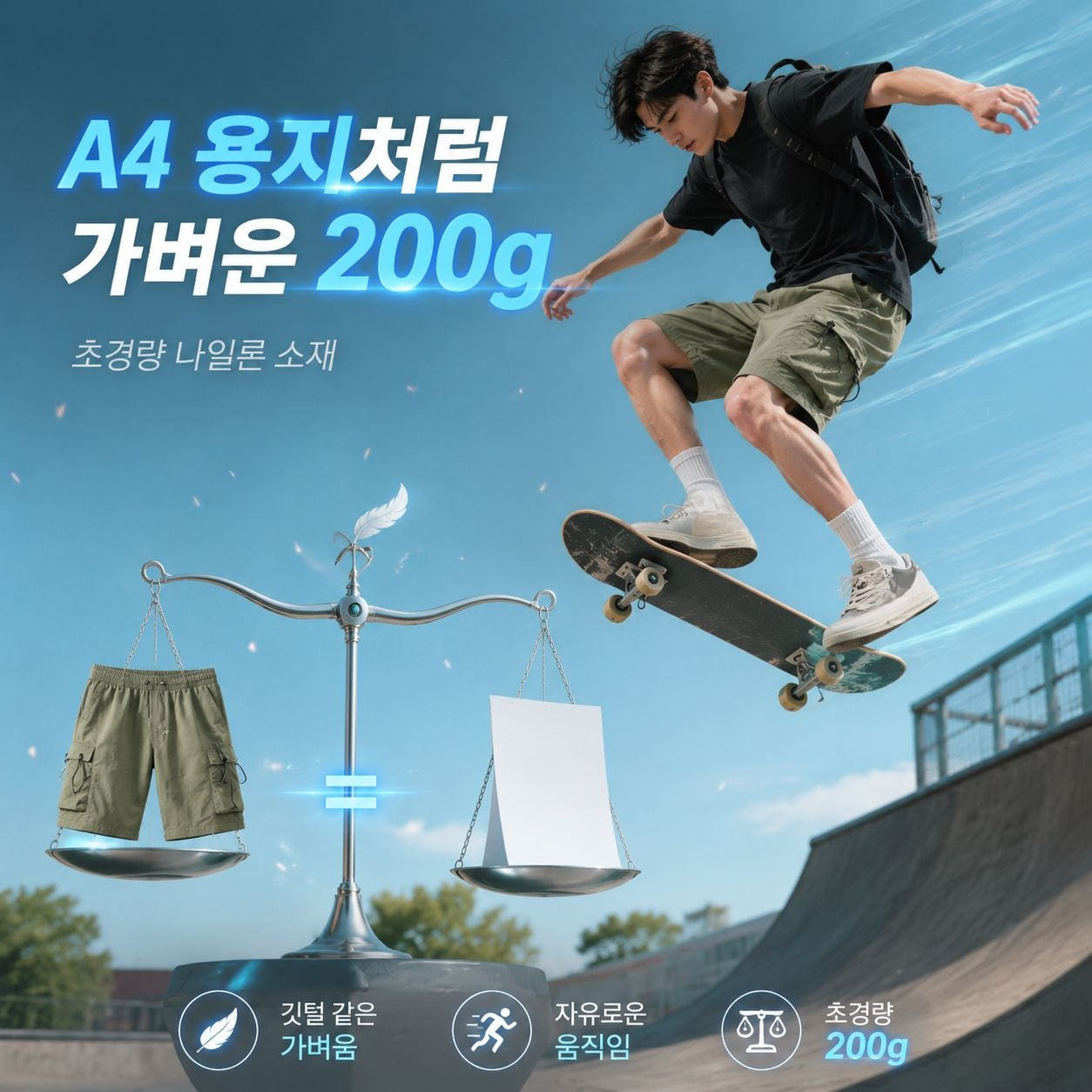 여름 빅사이즈 남성 오부카고바지 스포츠 캐주얼 팬츠