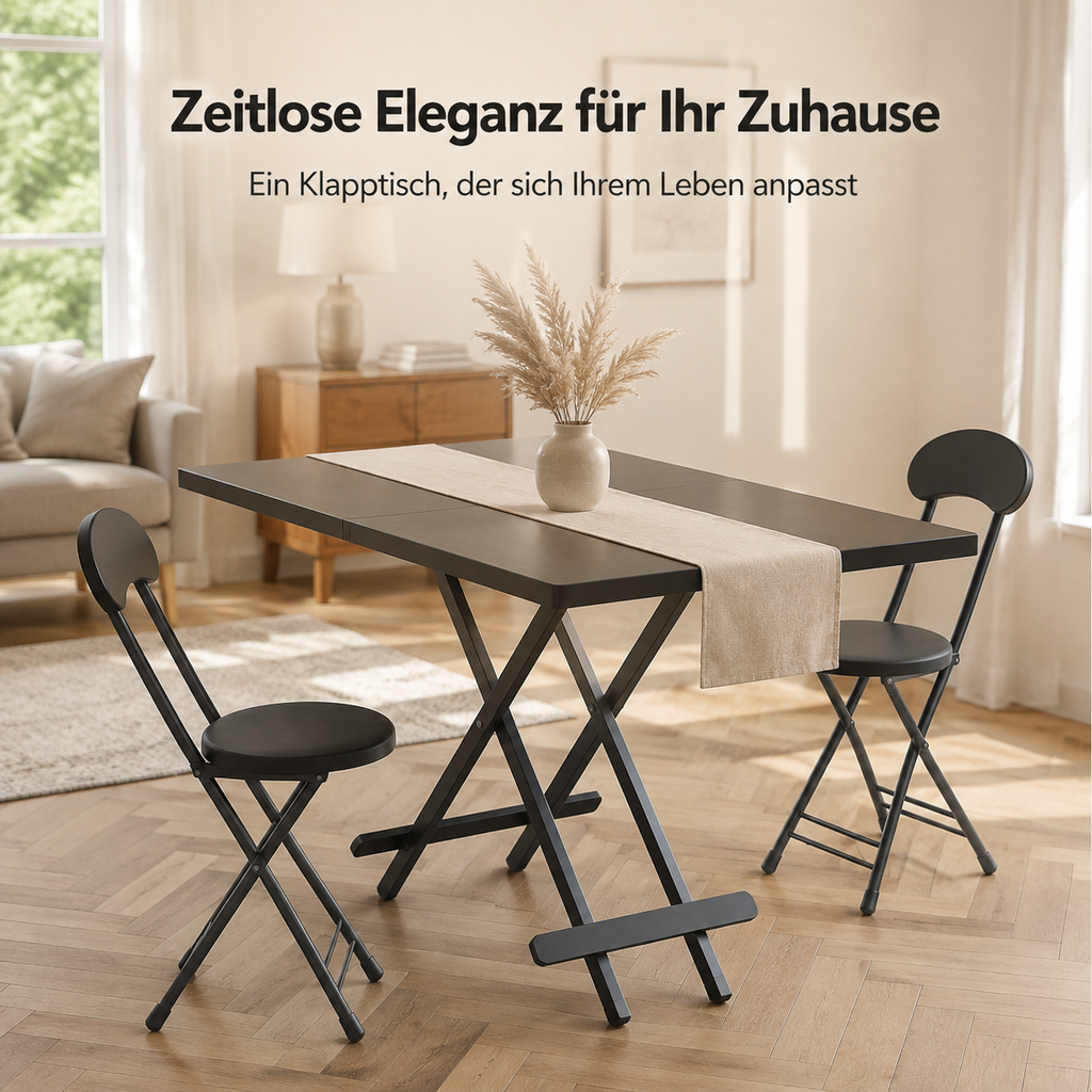 Klappbarer rechteckiger Esstisch