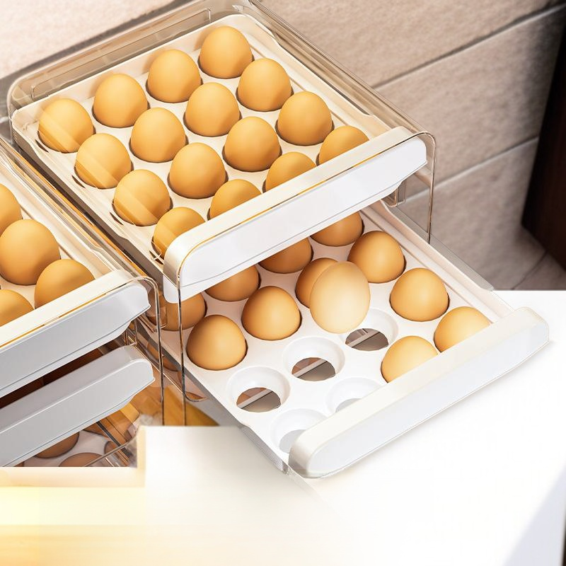 กล่องเก็บไข่ในตู้เย็นสำหรับใช้ในครัวเรือน