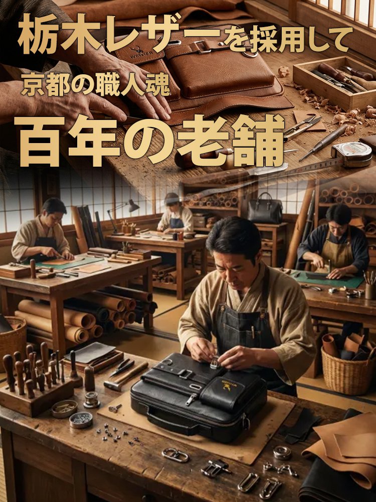 【創業120年の栃木革工房】メンズ大容量ショルダーバッグ