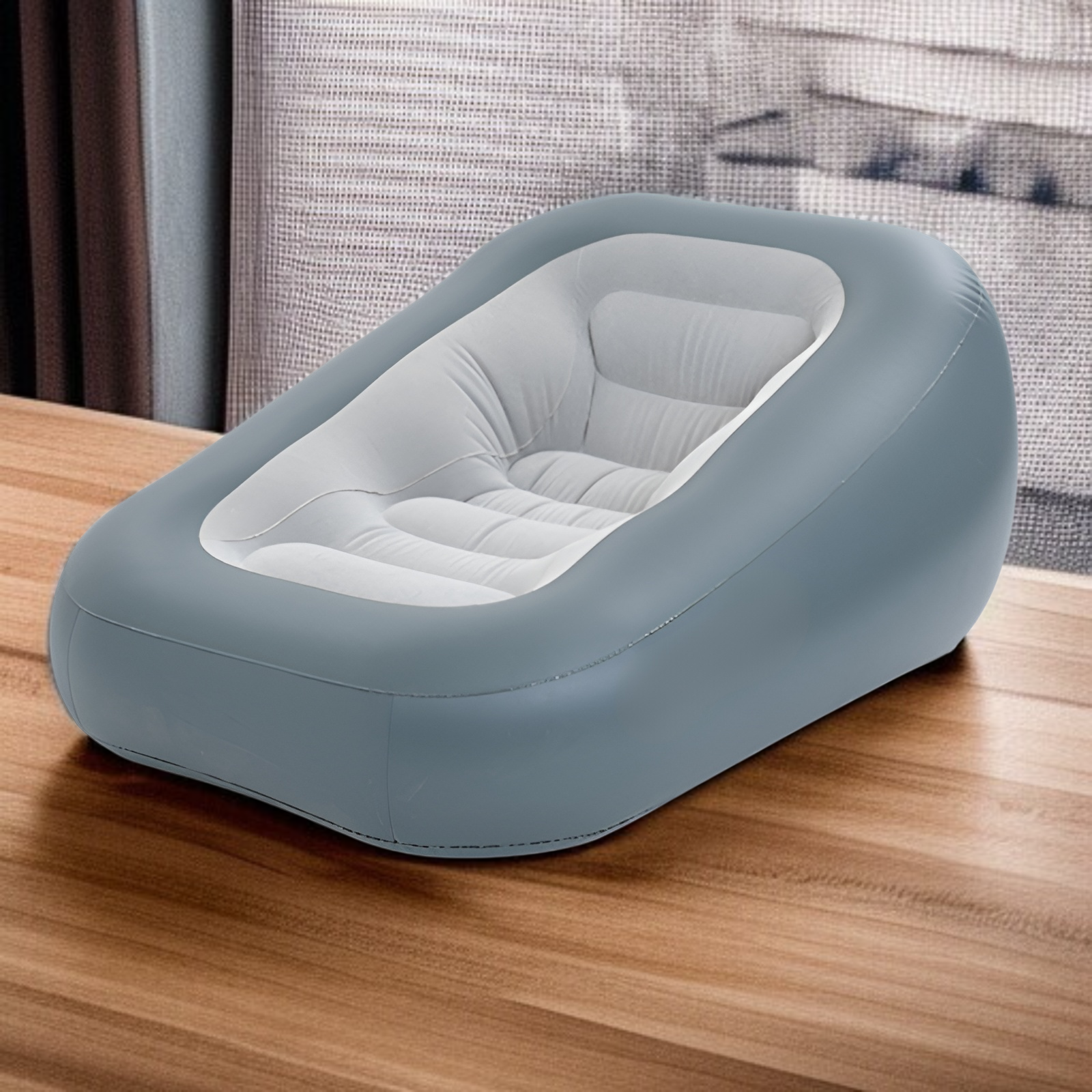 エアーソファー コンパクト ワンタッチ自動膨張 ポンプ内蔵 3.9kg超軽量 ふわふわな手触り 1人掛け  柔軟快適 防湿 防熱 防寒 防汚 エアチャンバー  カウチソファー インフレータブルソファ 