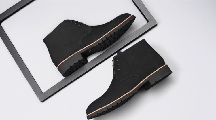 紳士用レースアップローヒールシューズ