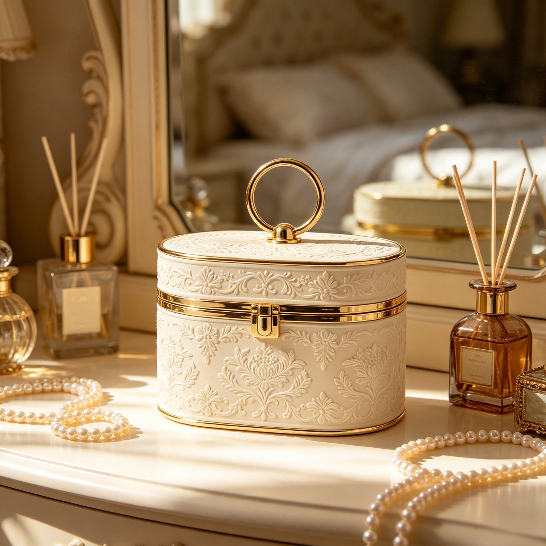 Boîte de rangement pour pinceaux et produits de beauté