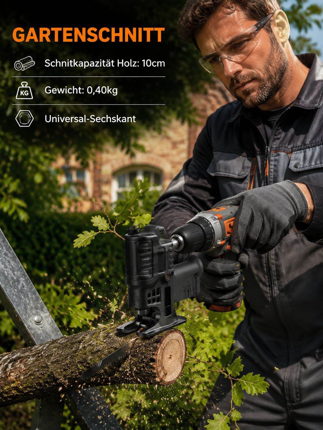 Bohrmaschinen-zu-Kettensägen-Umrüstsatz
