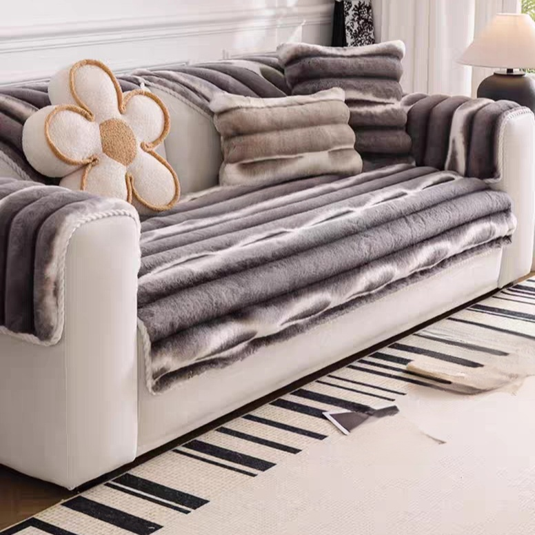 Non-Slip Cream Cover for Sofa Cushion