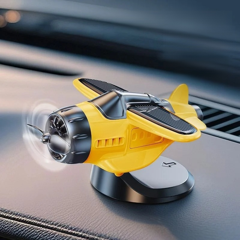車載用ソーラー回転飛行機オーナメント