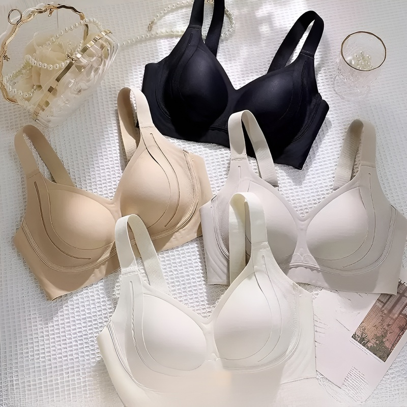 Partitioned Gathered Lifting Wireless Bra