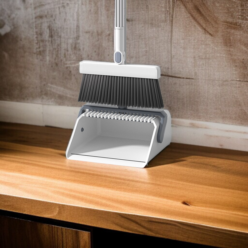 가정용 라지 두꺼운 빗자루 세트 편리한 수납 리린 접이식 쓰레받기 내구 쓰레받기 세트 두꺼운 쓰레받기 세트