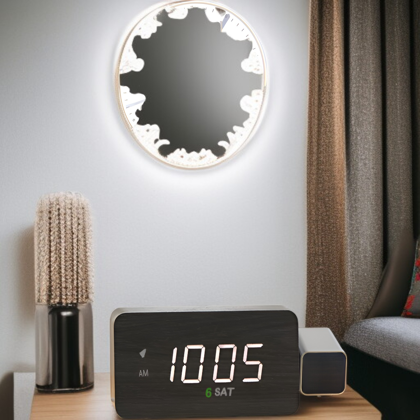 시간을 벽에 투영하는 프로젝션 시계