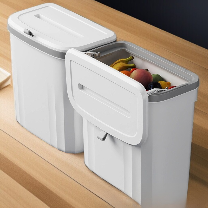 가정용 행거 휴지통 주방 벽걸이 휴지통 화장실 뚜껑 달린 휴지통 수납 주방 쓰레기통