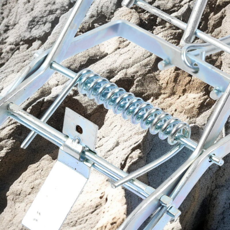 Trampa de tijera galvanizada para topos y ratones de campo, reutilizable y fácil de usar en jardines