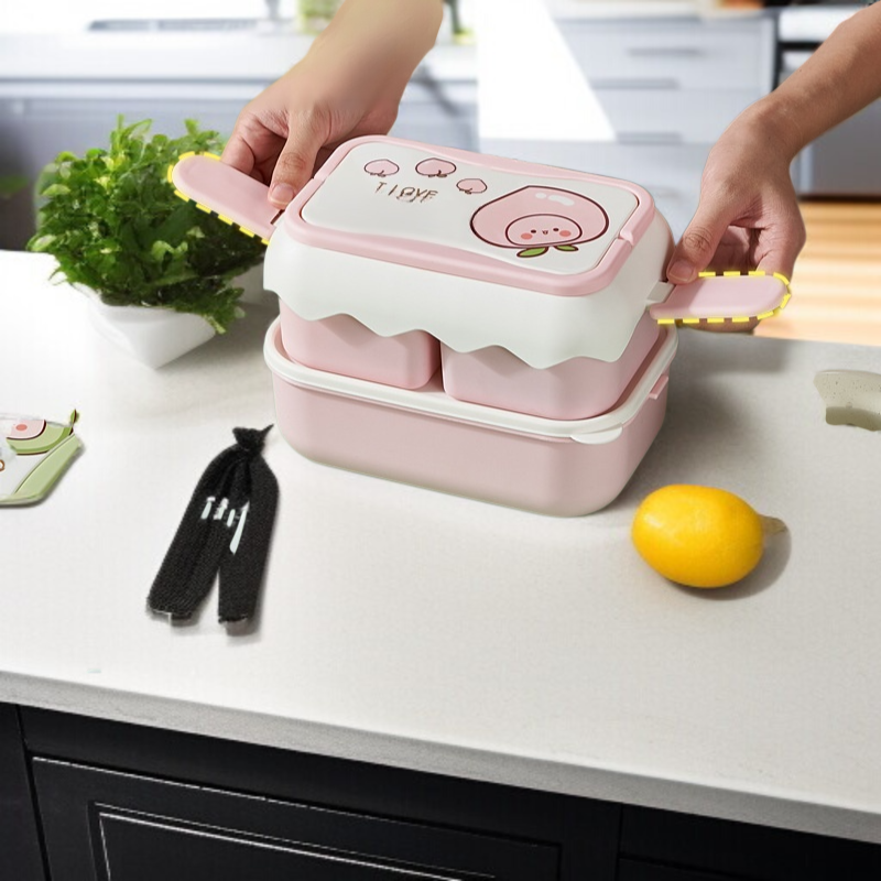 2단 도시락 학생 직장인 전자레인지 런치박스 식기