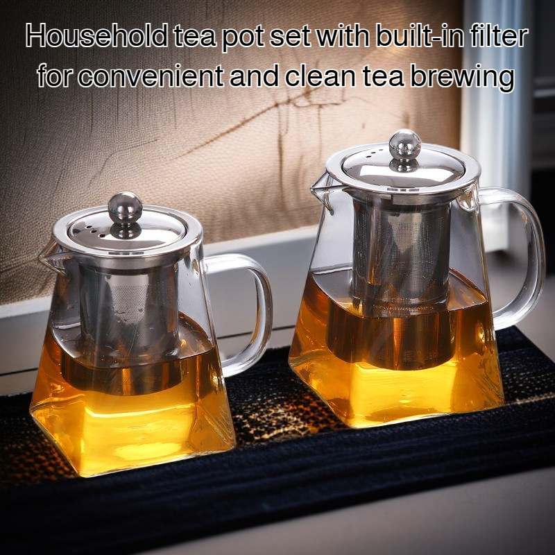 Thickened glass high temperature resistant tea infuser set