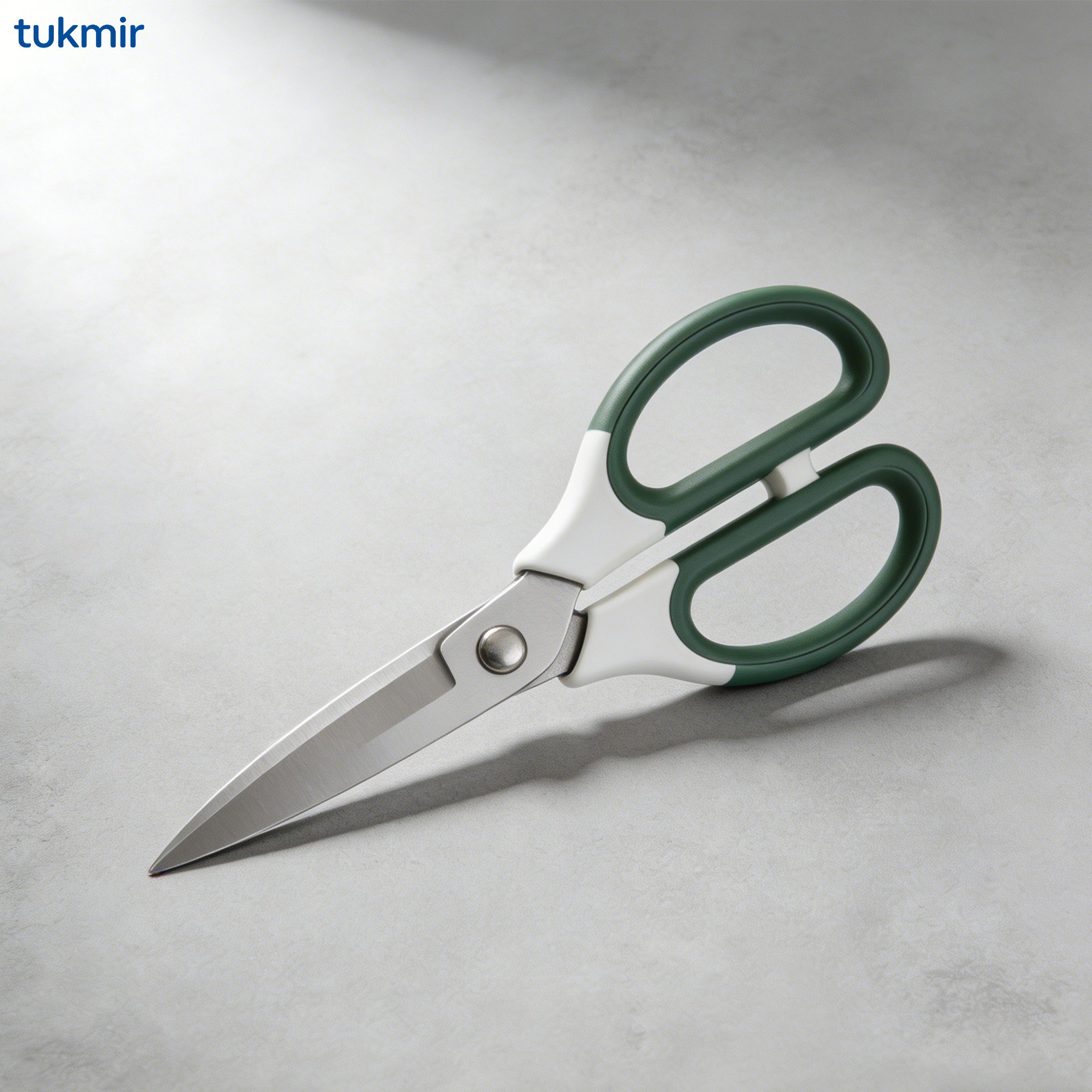 Set of 5 multi-functional household scissors displayed on a kitchen table
