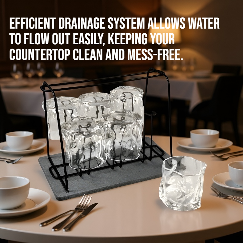 Quick-drying and draining water cup storage rack