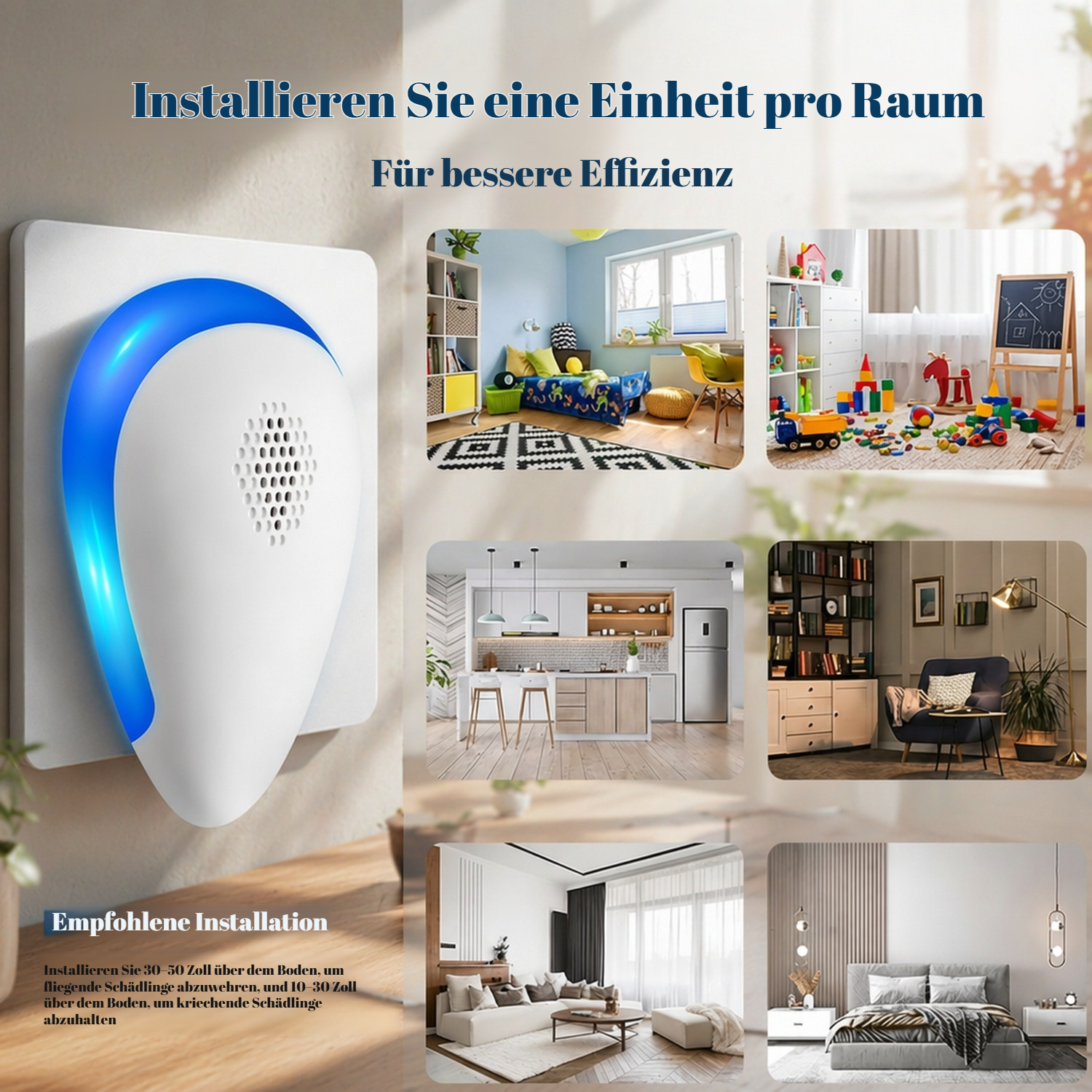 Intelligentes Gerät zur Entfernung von Milben, Mücken und Kakerlaken