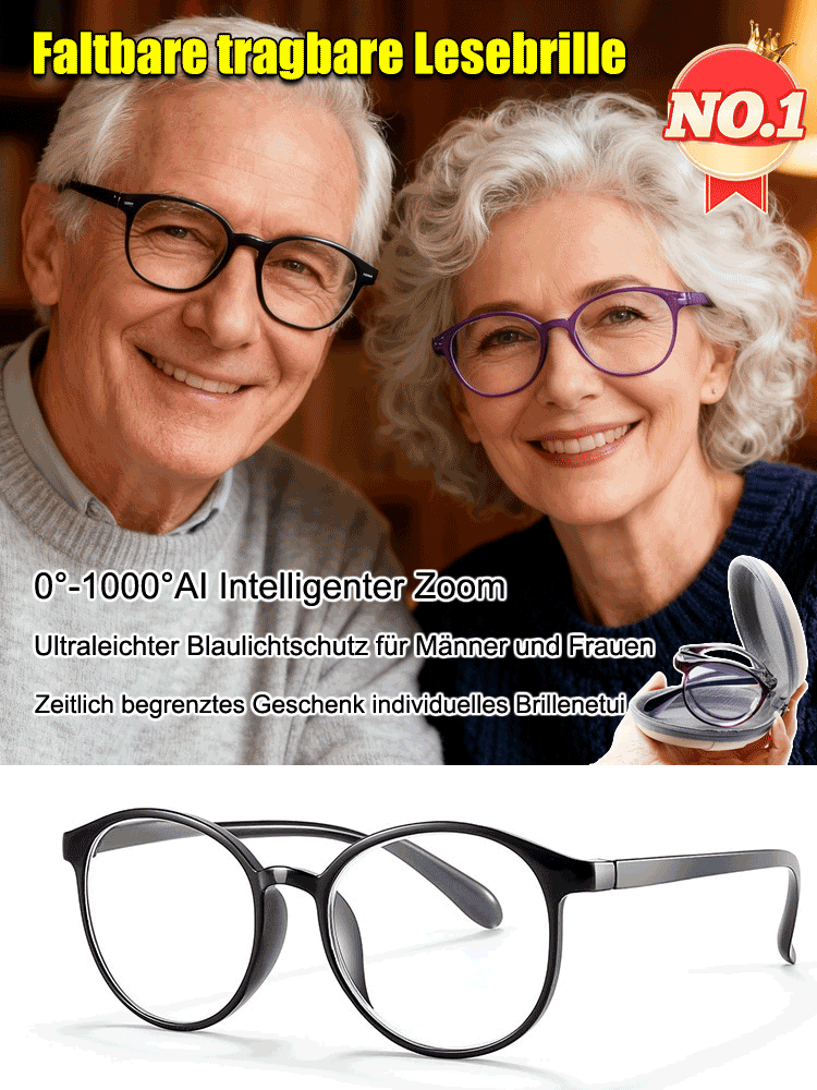 Faltbare tragbare Lesebrille