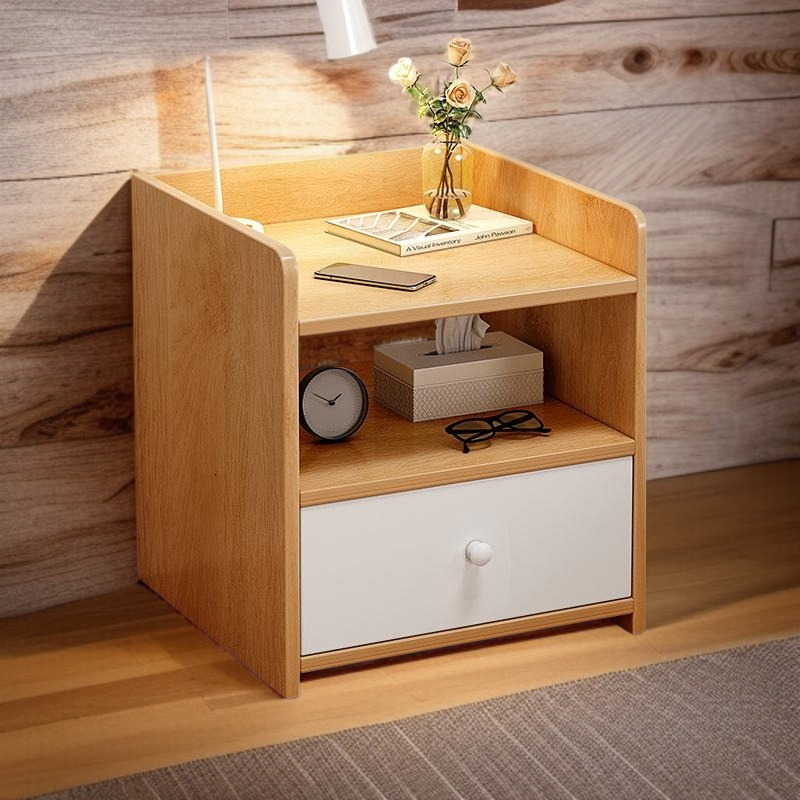 Table de chevet de rangement simple, petite étagère de chevet, armoire de rangement de chevet