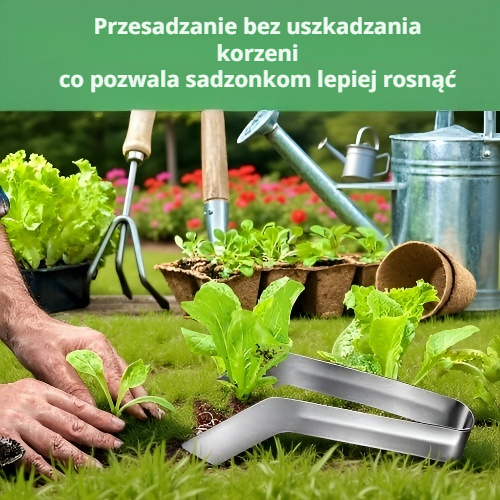 Stalowe szczypce do przesadzania roślin